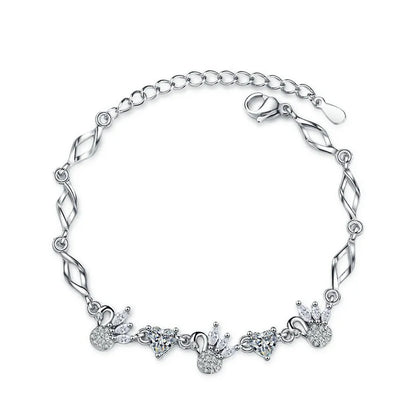 Moissanite Chain Link Bracelet 18K  Bracelet