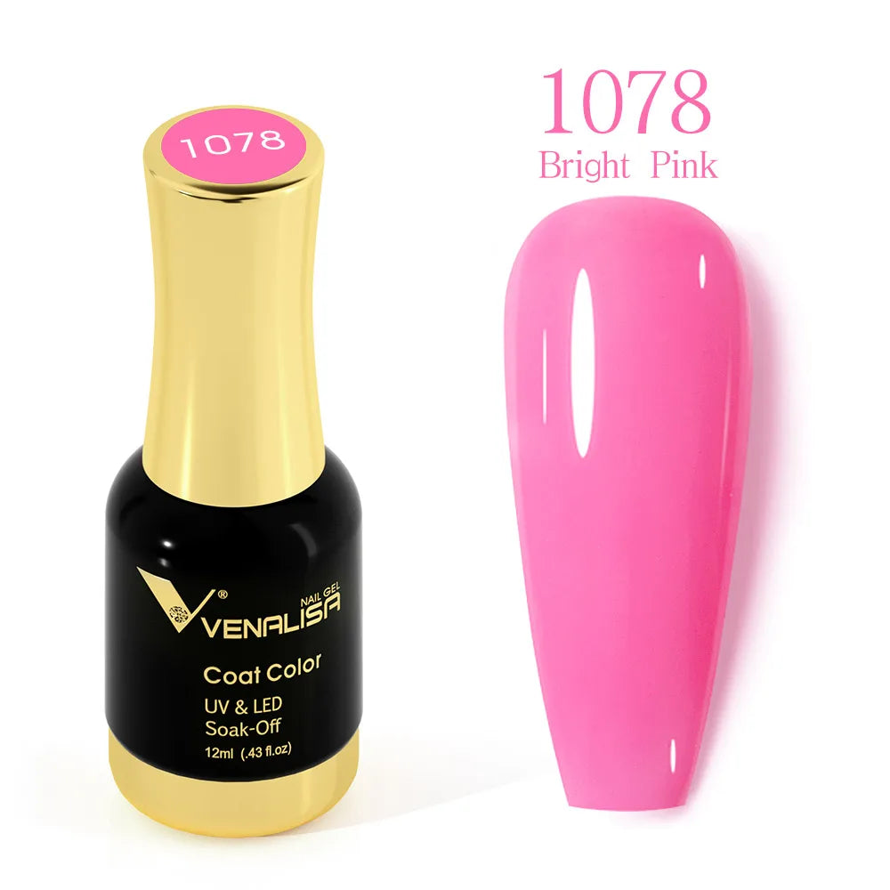 VENALISA Gel Nail Polish - No Wipe High Gloss Top Coat & Base Coat