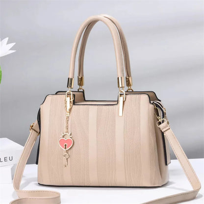 Women's Large Capacity Casual Tote Handbag - Fashion PU Leather Bag