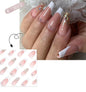 French Style Press-On Nails - 24 Piece Acrylic Artificial Nail Set