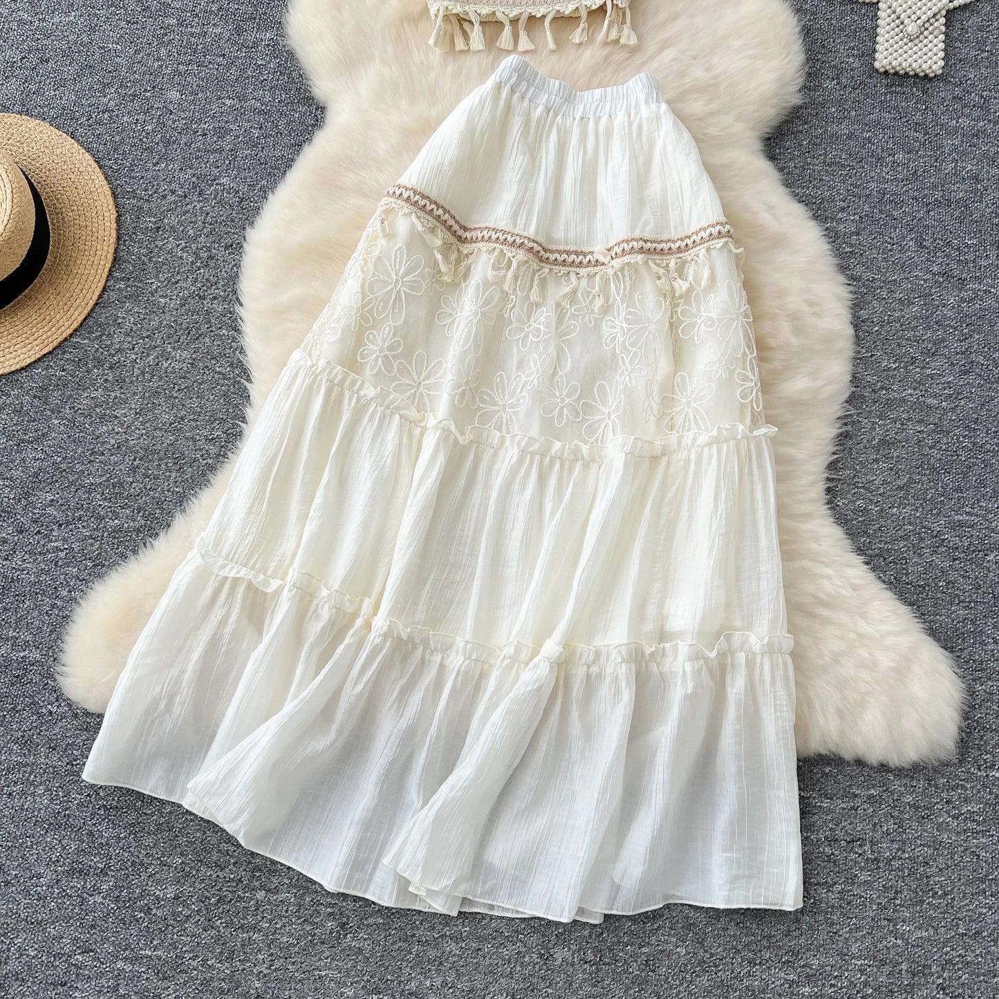 Sleeveless Top & High Waist Slim Skirt