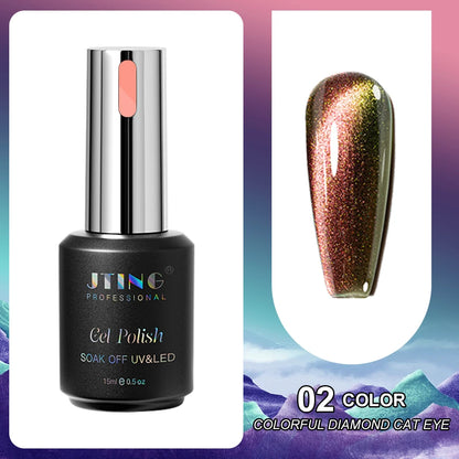 Cat Eye Gel Nail Polish 24-Color Set with Magnet - Diamond Collection Kit