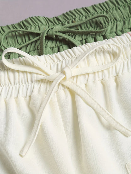 2-Piece Summer Shorts Set with Pockets - Casual Beach Outfit