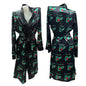 Luxury Money Print Satin Bathrobe & Sash