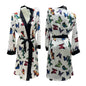 Luxury Money Print Satin Bathrobe & Sash