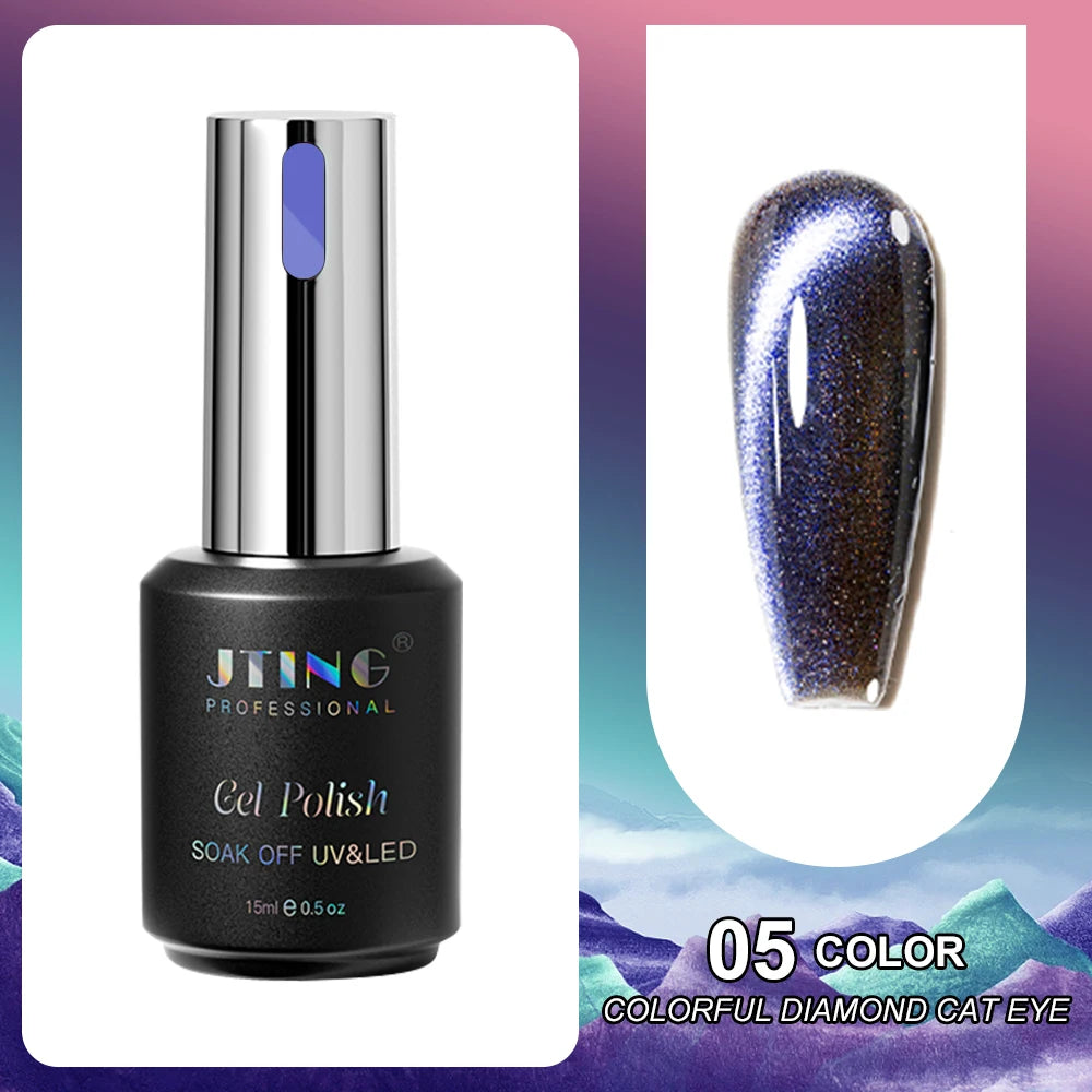 Cat Eye Gel Nail Polish 24-Color Set with Magnet - Diamond Collection Kit