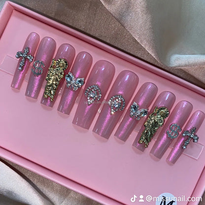 Luxury Handmade Press-On Nails with Designs