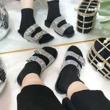 Rhinestone Bling Summer Slides