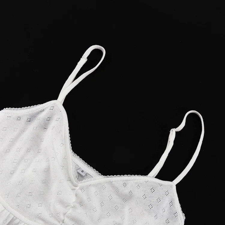 Side-Zip Spaghetti Strap Nightgown - Breathable Summer Sleepwear Dress