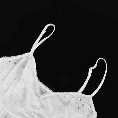 Side-Zip Spaghetti Strap Nightgown - Breathable Summer Sleepwear Dress