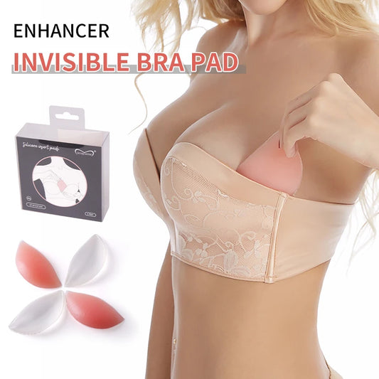 Silicone Breast Enhancer Inserts - Chicken Fillet Bra Pads with Nipple Covers