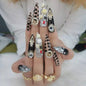 Luxury Rhinestone Press-On Nails - Designer Brand Style Acrylic (24 Pieces)