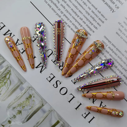 Custom Handmade Acrylic Press-On Nails