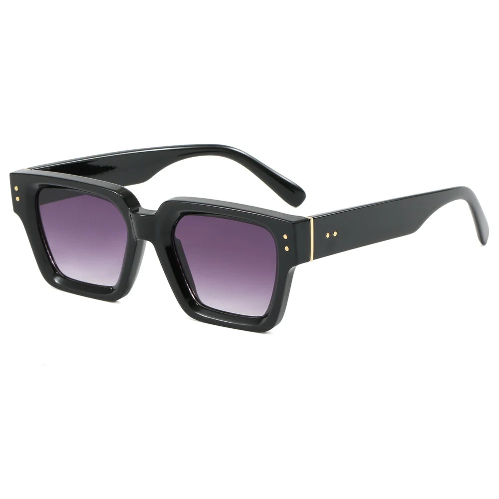 Retro Chunky Square Cat Eye Sunglasses - UV400 Protection