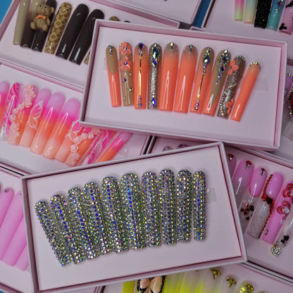 Custom Handmade Acrylic Press-On Nails