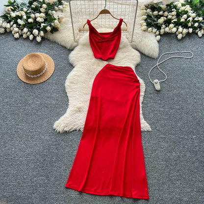 Top & High Waist Slim Skirt