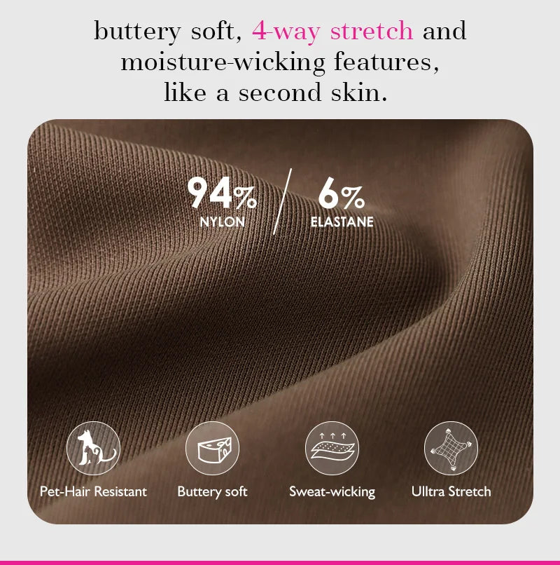 4 Inch High Waisted Biker Shorts - Contour Nylon Yoga Cycling Shorts