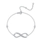 Moissanite Infinity Bracelet - S925 Sterling Silver