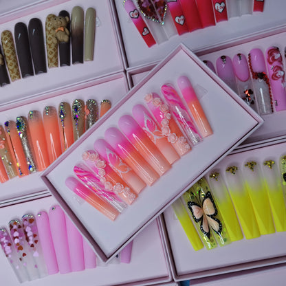 Custom Handmade Acrylic Press-On Nails