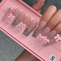 XL Glittery Rhinestone Press-On Nails - 50mm Long Full Cover Artificial Nails