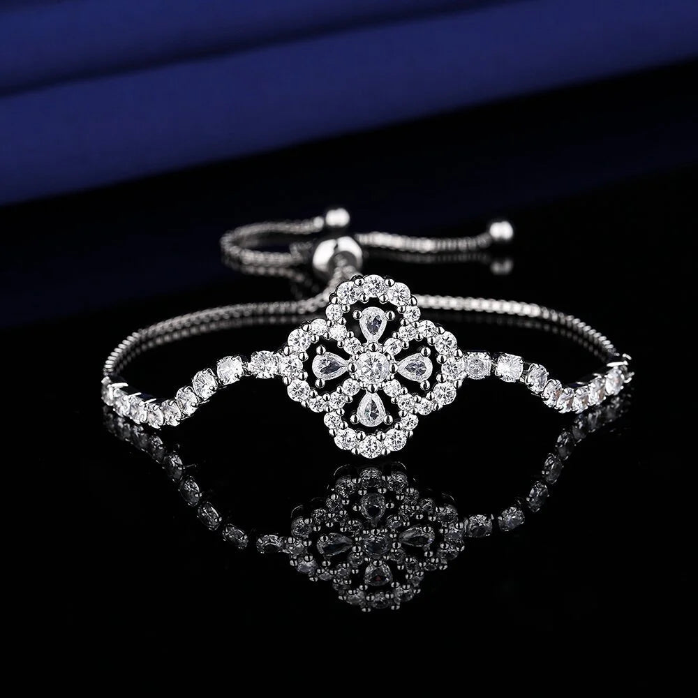 Moissanite Chain Link Bracelet 18K  Bracelet