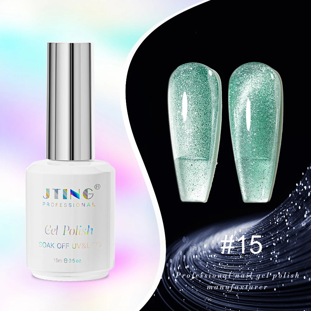 JTING Cat Eye Gel Nail Polish 24-Color Set with Magnet - Complete Collection Kit