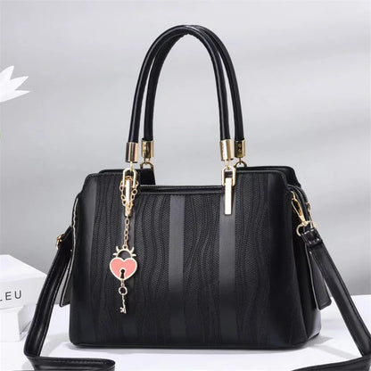 Women's Large Capacity Casual Tote Handbag - Fashion PU Leather Bag