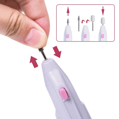 5-in-1 Electric Nail Drill Kit - Mini Portable Nail Art Grinder & Polisher Set