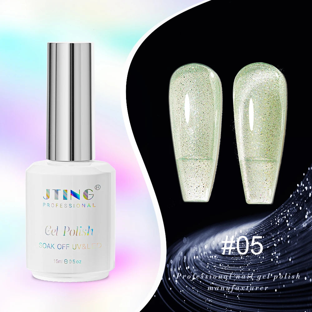 JTING Cat Eye Gel Nail Polish 24-Color Set with Magnet - Complete Collection Kit