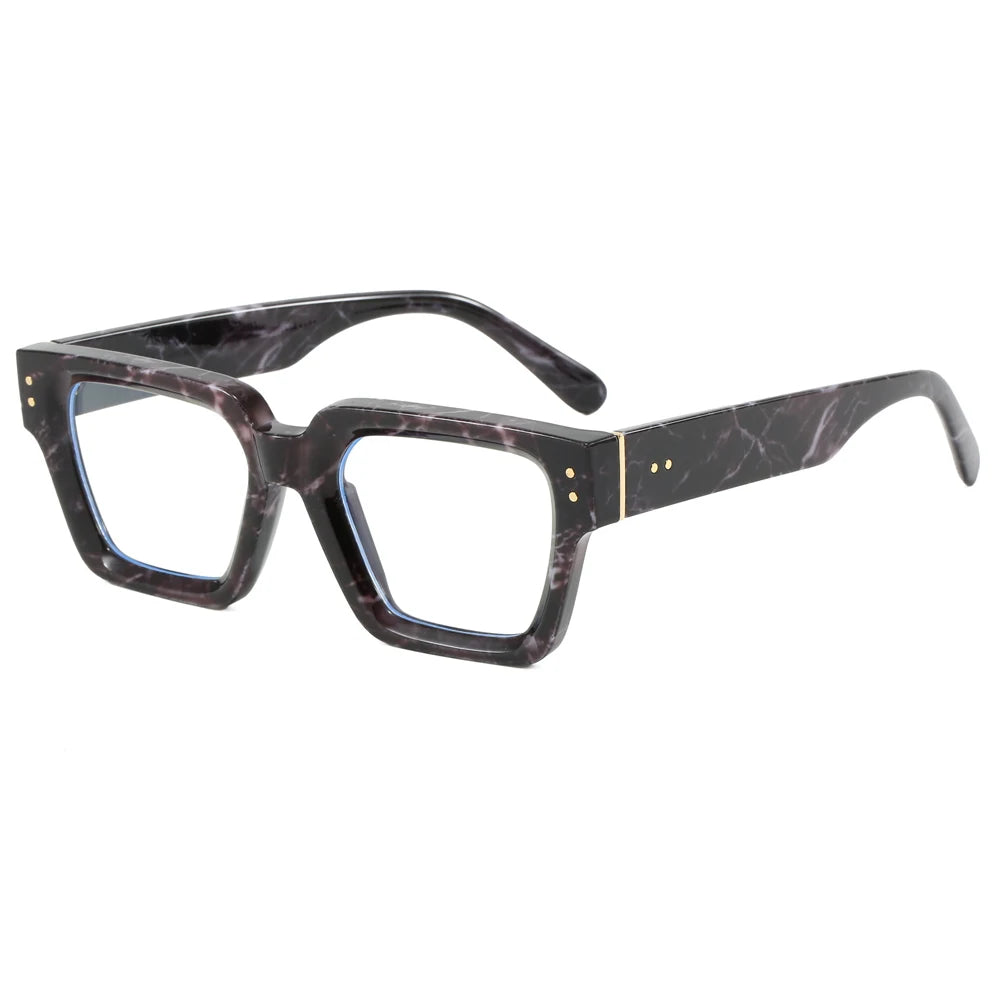 Retro Chunky Square Cat Eye Sunglasses - UV400 Protection