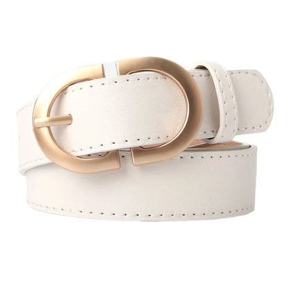 PU Leather Belt - Classic Metal Buckle Fashion Belt