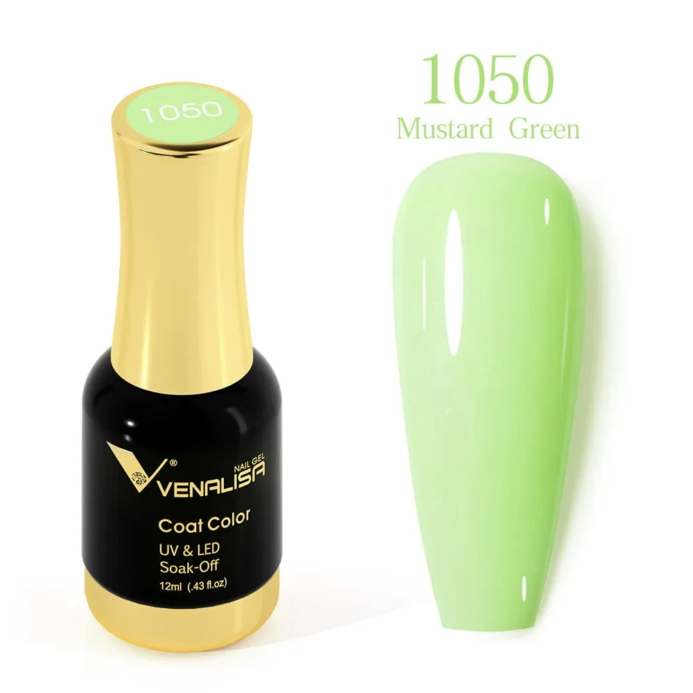VENALISA Gel Nail Polish - No Wipe High Gloss Top Coat & Base Coat