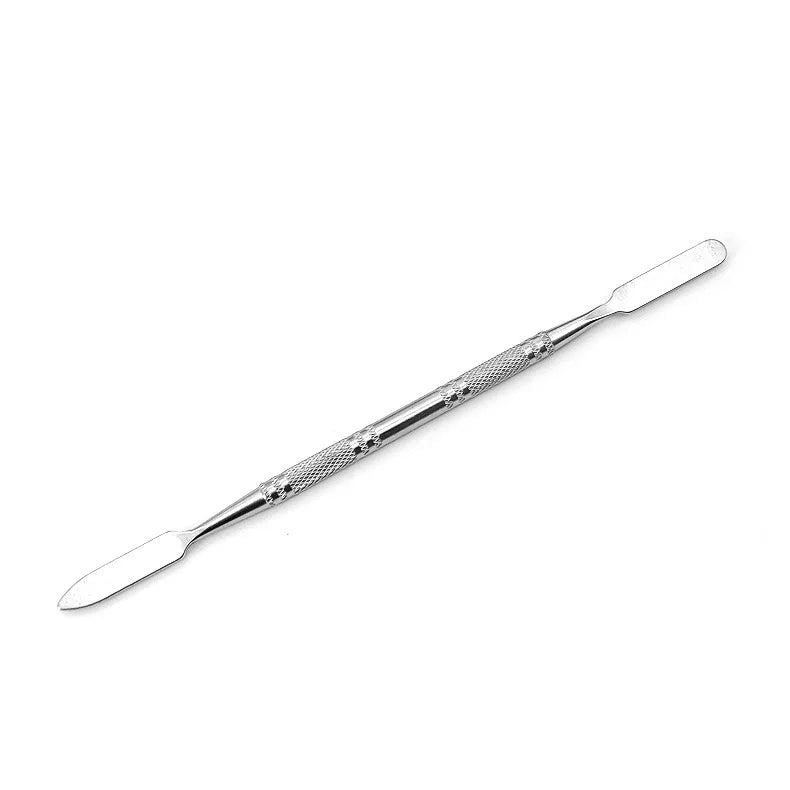 Stainless Steel Makeup Mixing Palette with Spatula - Professional Cosmetic & Nail Art Tool