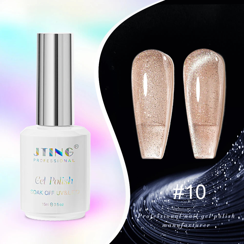 JTING Cat Eye Gel Nail Polish 24-Color Set with Magnet - Complete Collection Kit