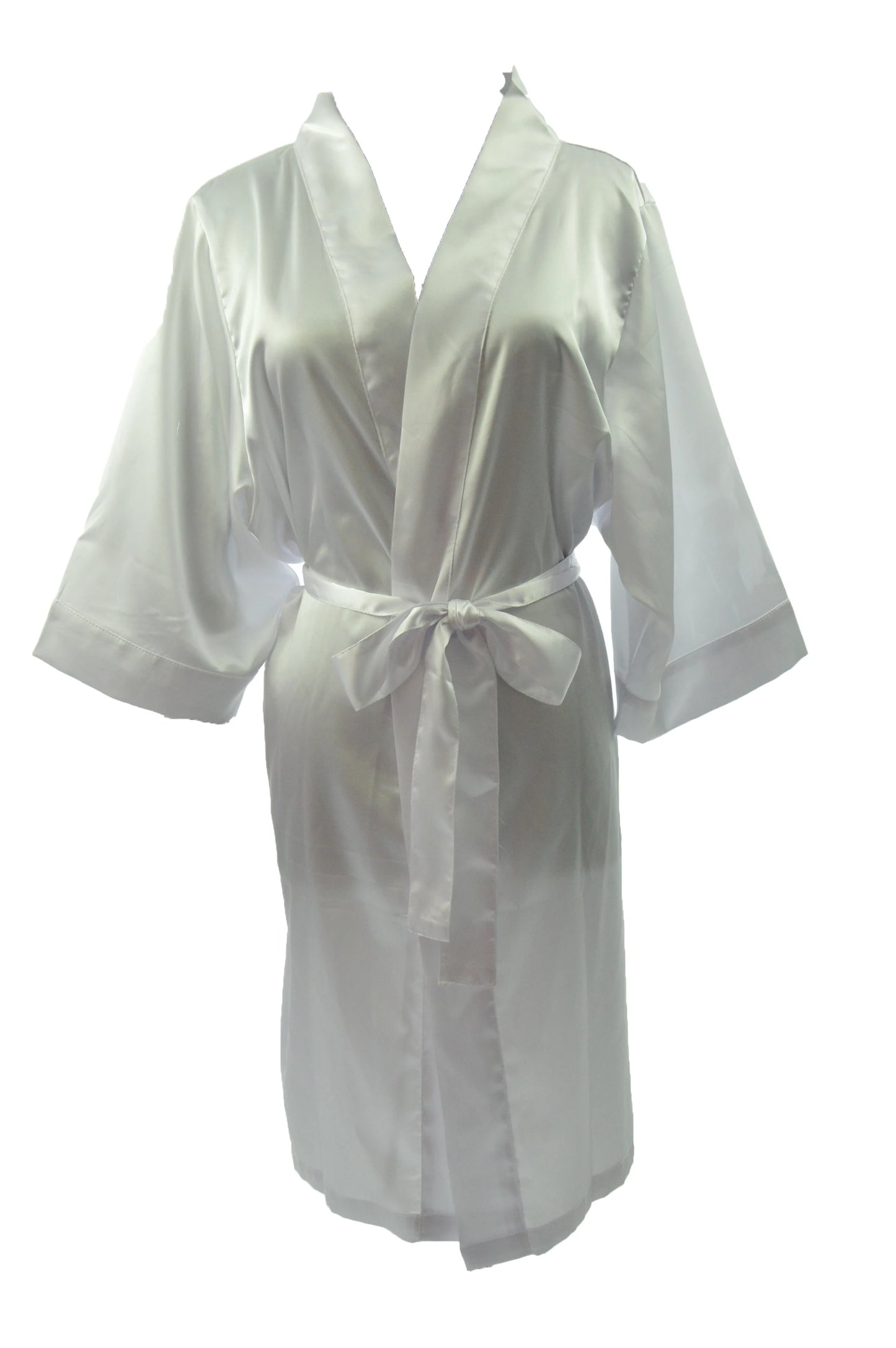 Women's Satin Kimono Robe - Short Silk Bridal Bridesmaid Wedding Robe