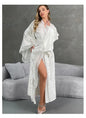 Velvet Bridal Robe - Long Sleeve Soft Bathrobe with Belt
