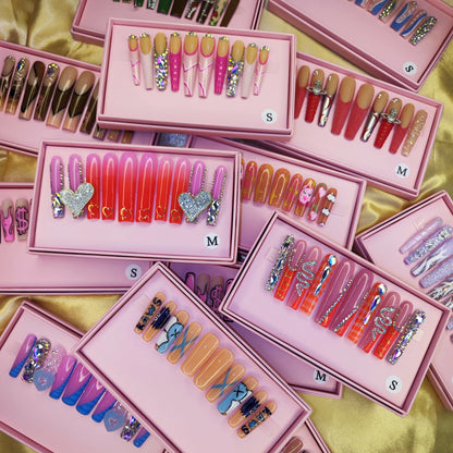 Press-On Nails - Handmade Artificial Fingernails Set