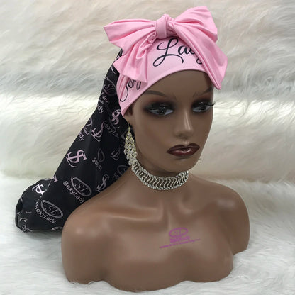 Silk Satin Sleeping Bonnet - Adjustable Long Hair Bonnet for Women