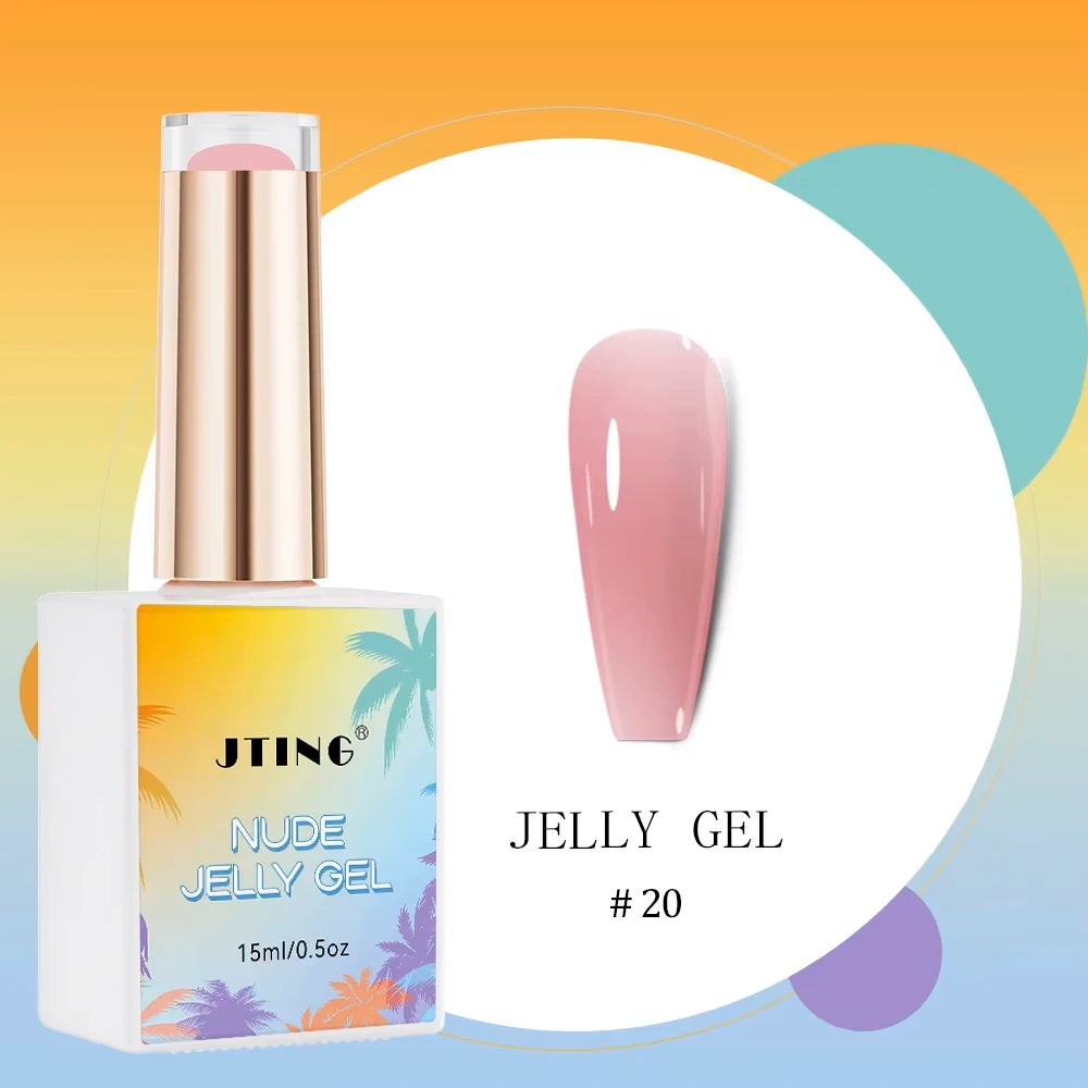 Jelly Gel Nail Polish with Neon & Nude Tones