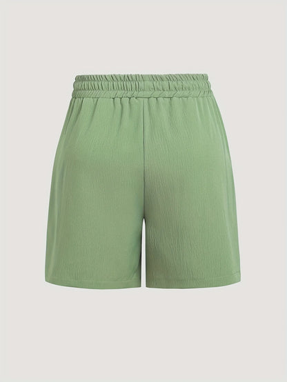 2-Piece Summer Shorts Set with Pockets - Casual Beach Outfit