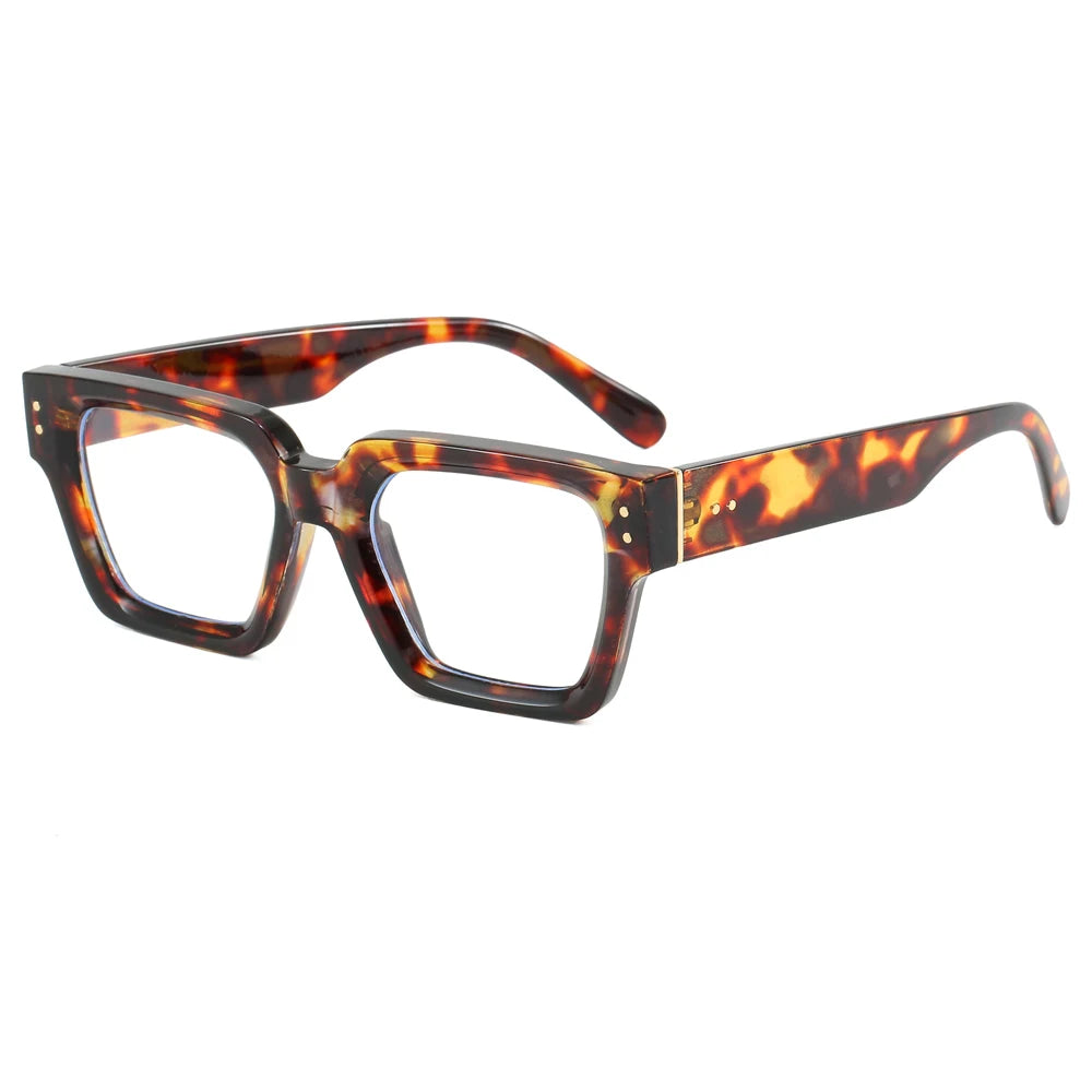 Retro Chunky Square Cat Eye Sunglasses - UV400 Protection