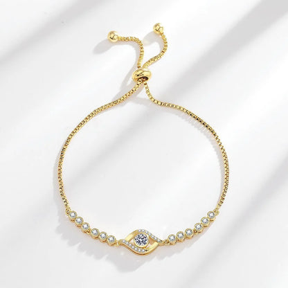 Moissanite Chain Link Bracelet 18K  Bracelet