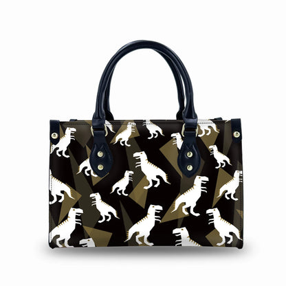 Casual Leather Handbag - Two Handle Tote Bag for Women