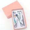 Rose Gold Eyelash Curler & Makeup Tools Set - 4-Piece Beauty Essentials Kit