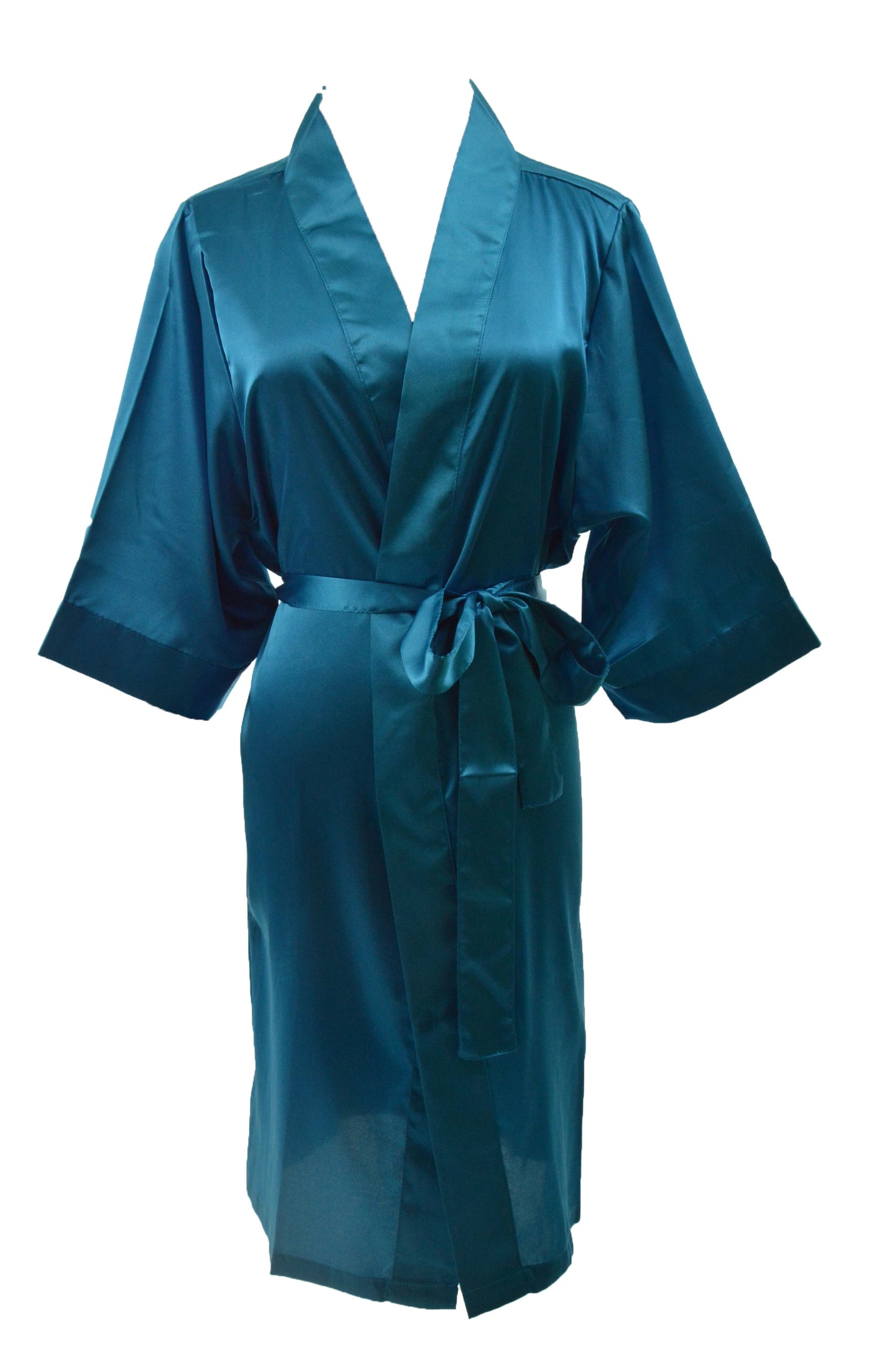 Women's Satin Kimono Robe - Short Silk Bridal Bridesmaid Wedding Robe