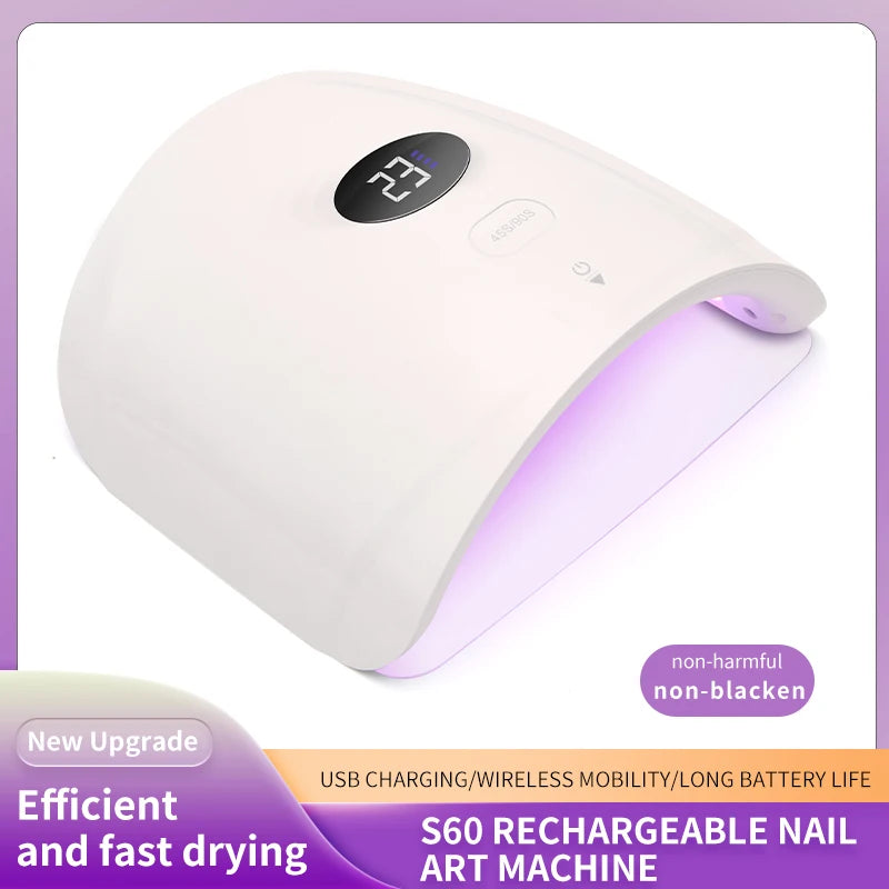 48W UV LED Nail Dryer - Professional Gel Polish Lamp with Sensor & Timer