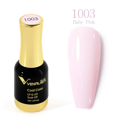 VENALISA Gel Nail Polish - No Wipe High Gloss Top Coat & Base Coat