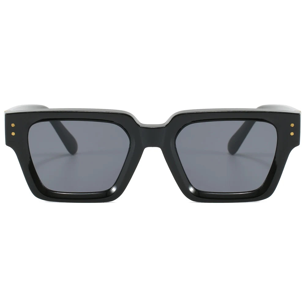 Retro Chunky Square Cat Eye Sunglasses - UV400 Protection