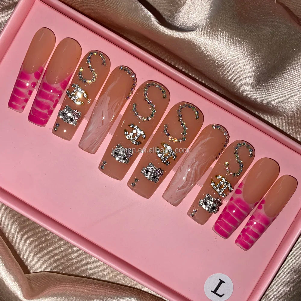 Luxury Handmade Press-On Nails with Designs