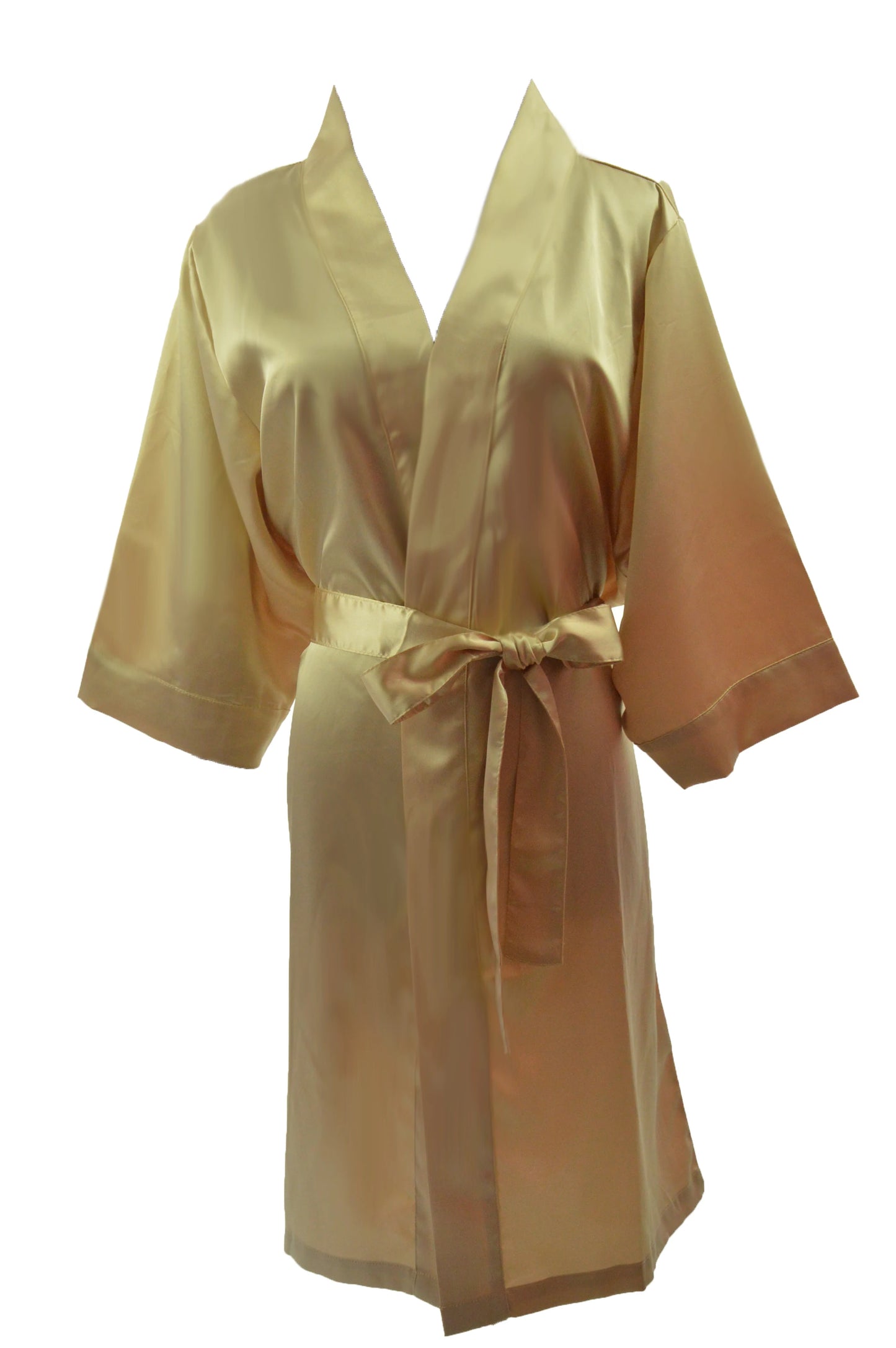 Women's Satin Kimono Robe - Short Silk Bridal Bridesmaid Wedding Robe